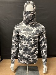 Hoodie Face Mask Long Sleeve T- Shirt 100% Polyester Material for UV Protection