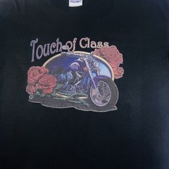 Hanes Heavyweight 50/50 “ Touch Of Class” Black T-Shirt Size Large NWOT