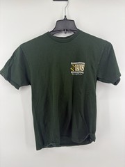 Vans Off The Wall Sounds Peace Skeleton Graphic T-Shirt Green Mens Medium