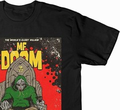 MF Doom Short Sleeve T-shirt Black Cotton Tee Vintage Gift For Men Women -Large