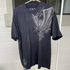 T&C Surf Designs T Shirt Men XLarge Black Eagle Hawk Hawaii Town & Country Tee