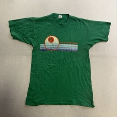 ARTEX Summertime Graphic T-shirt Adult Size Medium Green Surf Beach Vintage 70s