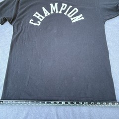Champion Classic Jersey Script T-Shirt Size L Sport Tee Black