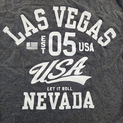 Las Vegas Nevada Let it Roll Gray Short Sleeve T-Shirt Men’s S