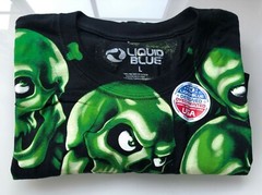 Liquid blue astroworld skull pile glow in dark t shirt Juicy J Travis Scott