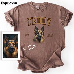 Custom Dog Face Comfort Tee Shirt Personalized Pet Portrait Gift T-