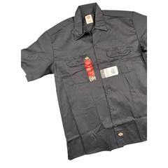 Men’s Dickies L Black Short Sleeve Work Shirt NWT New With Tags