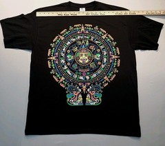 Yazbek Graphic Aztec Calendar Tee Shirt Puerto Vallarta Mexico Men’s Size XL