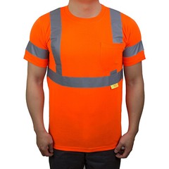 Class 3 Reflective Safety Yellow/ Orange Short Sleeve T-Shirt HIGH VIZ-S9081/2