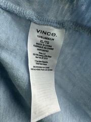 Vince. Blue Linen Knit Crew Neck Short Sleeve T-Shirt Men’s XL/TG Solid