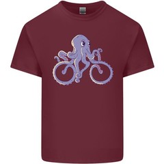 A Cycling Octopus Funny Cyclist Bicycle Mens Light Cotton T-Shirt