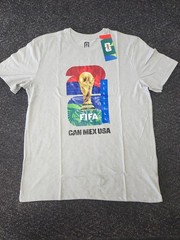 FIFA WORLD CUP 2026 Official Licensed T-Shirt NWT Soccer Gray USA CAN MEXICO
