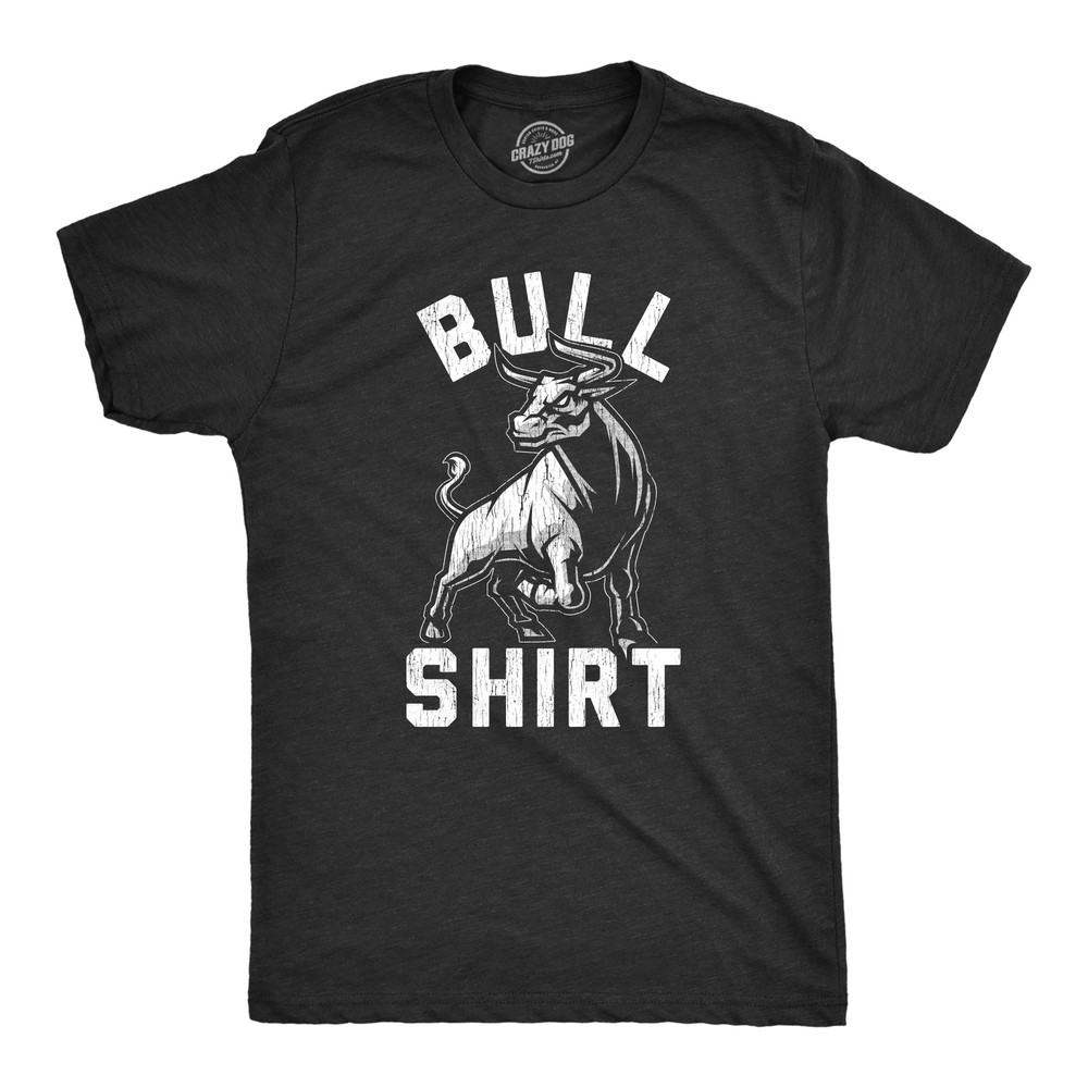 Mens Bull Shirt T Shirt Funny B.S. Punny Sarcastic Graphic Novelty Tee