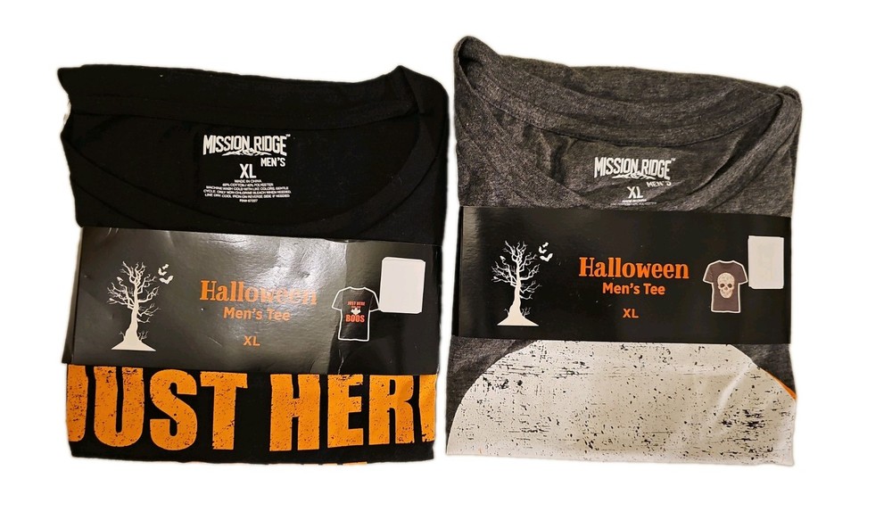 Mission Ridge Halloween Men’s Tee Size XL Bundle Of 2 New