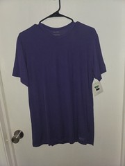 New Men’s Large Calvin Klein Purple Micro Modal & Lycra Crew Neck Under T-Shirt