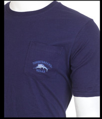 $48 TOMMY BAHAMA Embroidered Logo NAVY Relaxed Fit Short Sleeve Pocket T-shirt