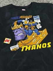 NEW Disney Parks Shirt Adult Medium Black Gray Thanos Gauntlet Comics Marvel