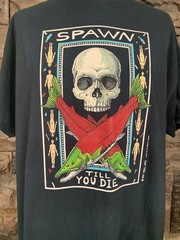 2002 SPAWN Till You Die T shirt Graphic Basic style Heavy Cotton NH22297