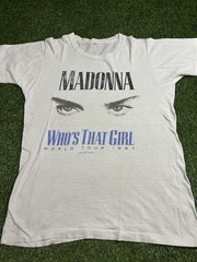 Vintage 1987 Madonna Who’s That Girl Concert Tour T Shirt Sz M Fit 80s Pop Rock