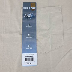 Gold Toe Men’s Crew Neck Pocket T-Shirt Size Small 34-36 Cobblestone New
