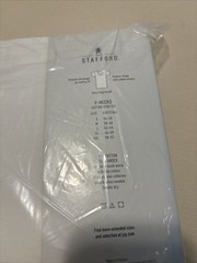 Stafford Men’s V Neck T-Shirts 3 Pack XL White 100% Cotton New Sealed
