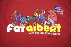 VTG Platinum FUBU Fat Albert Junkyard Gang Graphic Tee Y2K Streetwear Retro
