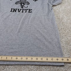 Gildan DryBlend T-Shirt Gray Short Sleeve Size Medium (see photo for flaw)