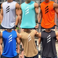 Men Quick Dry Bodybuilding Tank Top Gym Fitness T Shirt Stringer Singlet Vest US
