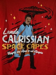 Star Wars Shirt Adult M Red Lando Calrissian Space Capes Disney Parks Mens