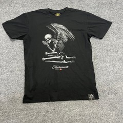 Hastamuerte T Shirt Mens Size L Black Praying Winged Skeleton Graphic Streetwear