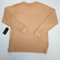 RVCA VA Tan Long Sleeve Chest Pocket Pigment Dye Pullover T-Shirt Men’s Size XXL