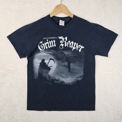 Steve Grimmett’s Grim Reaper Autograph Concert Shirt Med See You in Hell Signed