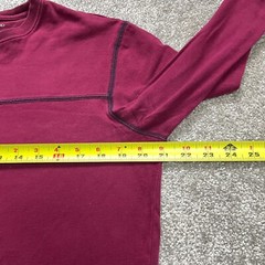 John Ashford Shirt Mens Small Crimson Red Long Sleeve Cotton Casual Adult Tee