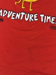 2011 Adventure Time Shirt Size XL Cartoon Network Red What Time Is It Finn Jake