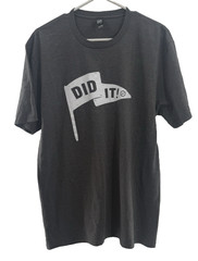 Perfect Tri District Planet Fitness DID IT! Logo Men’s Gray T-shirt Size-Large