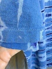 Vintage Hang Ten Men’s XL T-Shirt Blue Tie Dye Striped Single Stitch Surf Skate