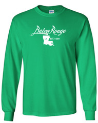 Baton Rouge Louisiana State T-Shirt Long Sleeve Graphic Tee Unisex Apparel