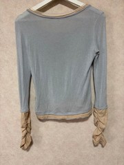 SCULPTOR Triple Layered Long Sleeve T-Shirt Light Blue Free Size