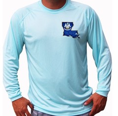 Louisiana Flag Fishing Long Sleeve UPF 50 T-Shirt Angler Boat UV Sun Outdoor
