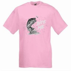 Fishing Bite Me Fish Trout Humour Novelty T Shirt Various Colours And Sizes