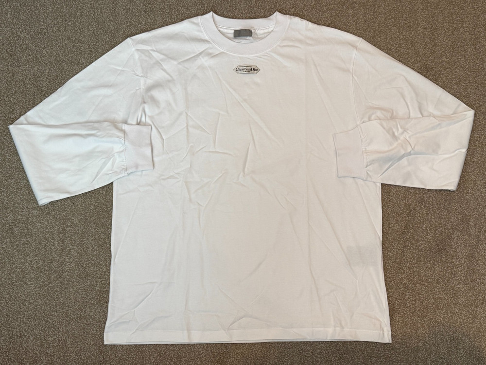 Dior Long Sleeved Tee Shirt white sz XL
