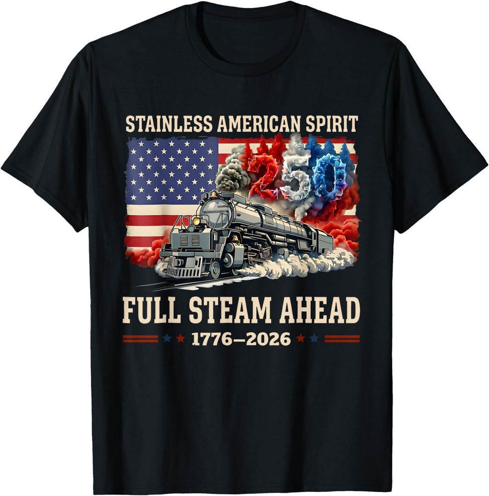 Big Boy 4014 Vintage 250 Steam Locomotive Railroad Train UNISEX Cotton Tshirt