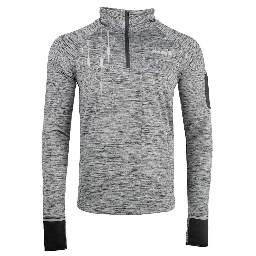diadora Warm Up Winter Sweat Be One Running Mock Neck Long Sleeve Pullover Shirt