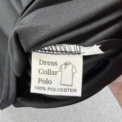 Collars & Co Dress Collar Polo Shirt Mens Small Black Performance Stretch