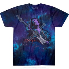 Jimi Hendrix Soul Power Tie-Dye T-Shirt Liquid Blue