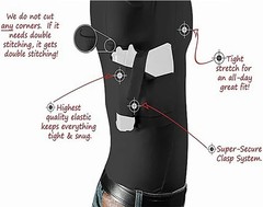 Concealment Clothes Men’S Crew Neck Undercover- Concealed Holster Carry Tops