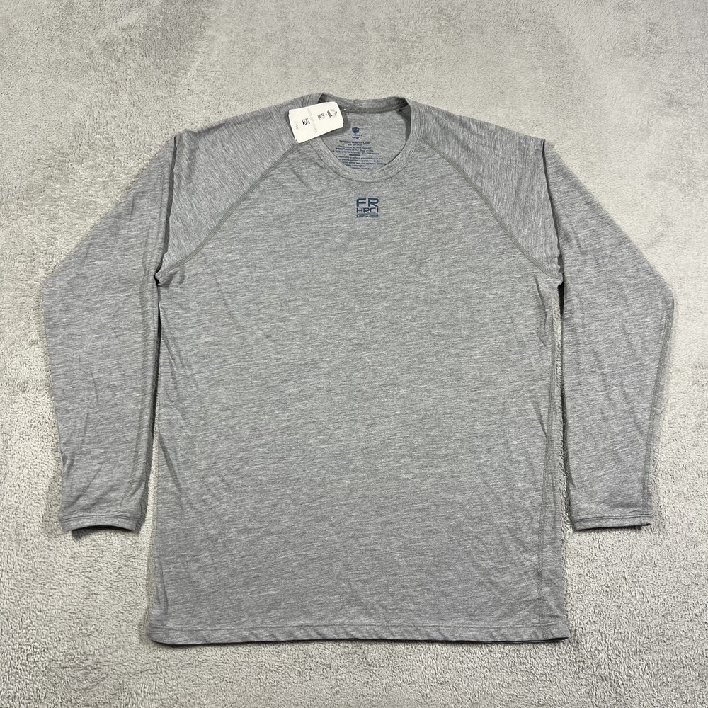 Tyndale FR Shirt Mens Large Gray Flame Resistant NFPA 2112 HRCI CAT 1 Base Layer