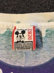 Vtg 90s Disney Blizzard Beach Faded Distress AOP Shirt L Surf Vaporwave Grunge