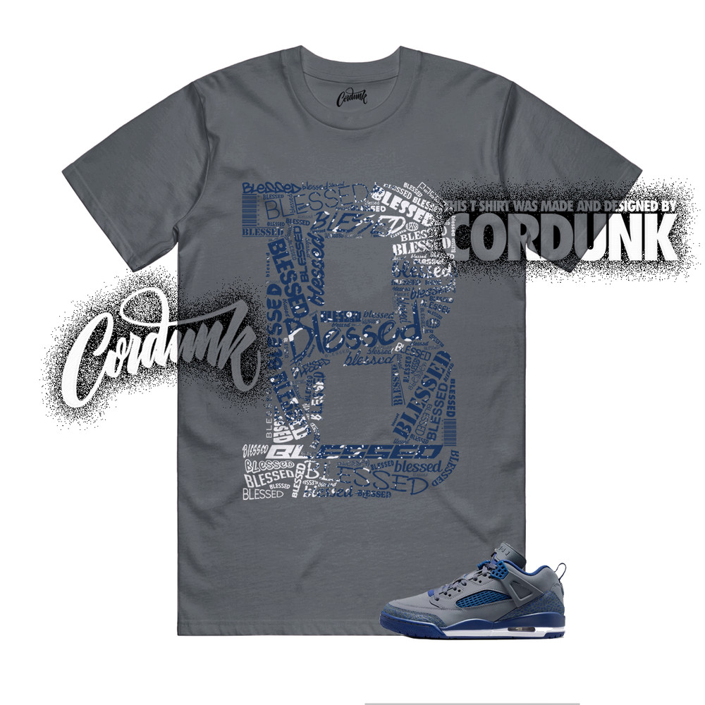 Spizike Flint Navy University Blue White 9 13 Grey T Shirt Match B BLS