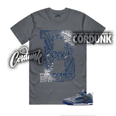 Spizike Flint Navy University Blue White 9 13 Grey T Shirt Match B BLS